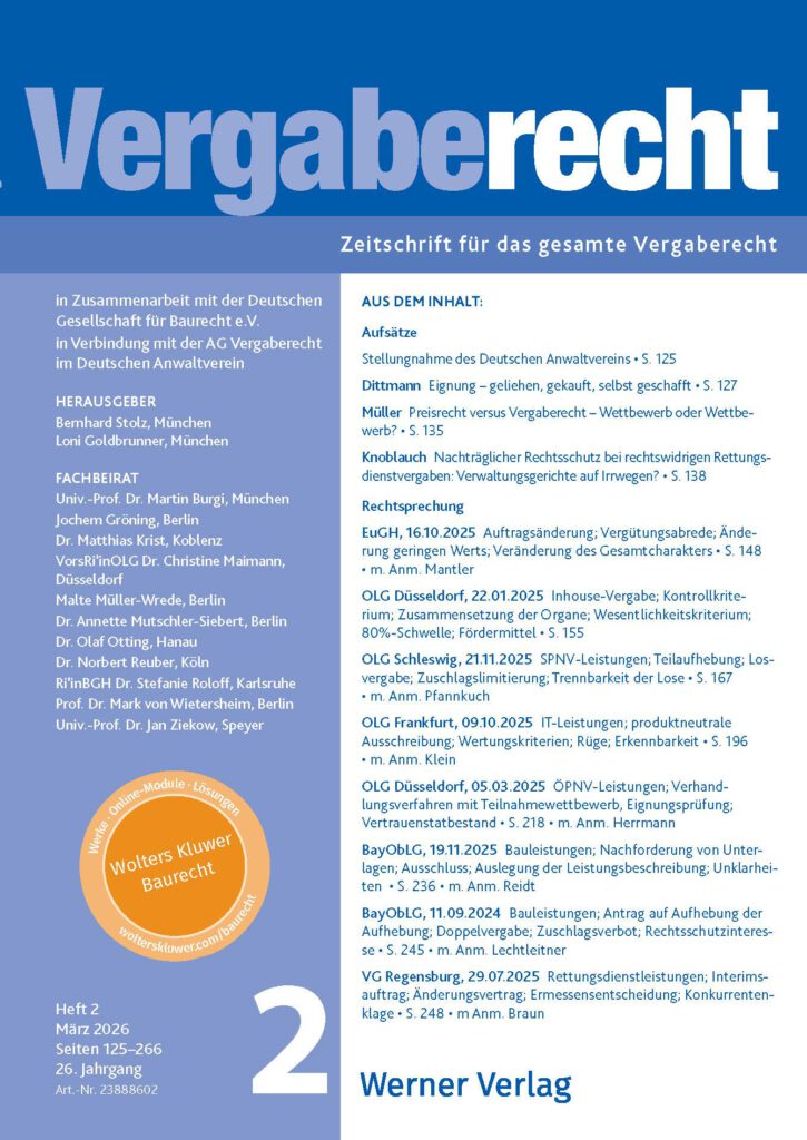 Vergaberecht Heft 2 März 2026