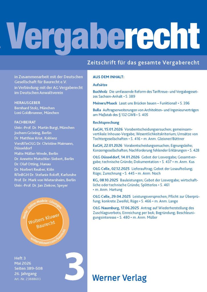 Vergaberecht Heft 3 Mai 2026